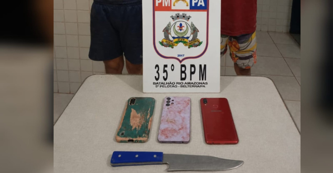 Adolescentes de 15 e 17 anos são apreendidos por roubo com faca em Belterra