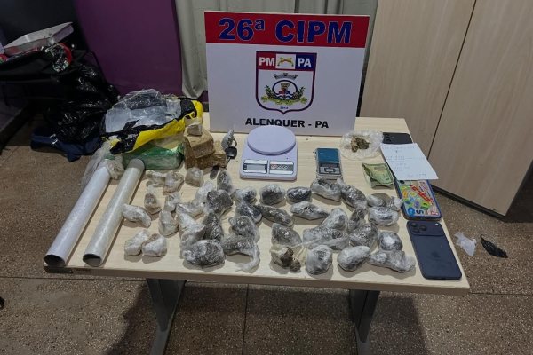 Operação da Polícia Militar em Alenquer resulta na prisão de dois jovens por tráfico de drogas