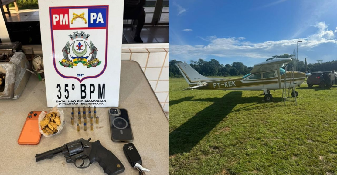 Polícia Militar apreende aeronave com 750 gramas de ouro em Belterra