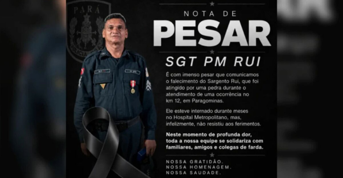 Sargento da PM do Pará Morre Após Ser Atingido por Pedra em Abordagem