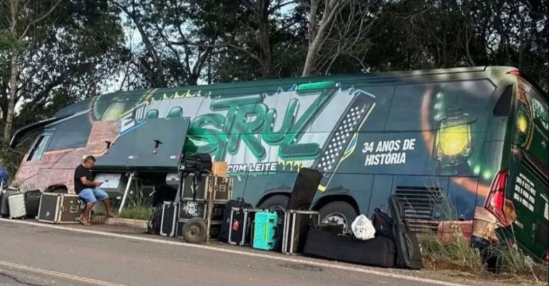Acidente com ônibus da banda Mastruz com Leite gera susto, mas show é mantido